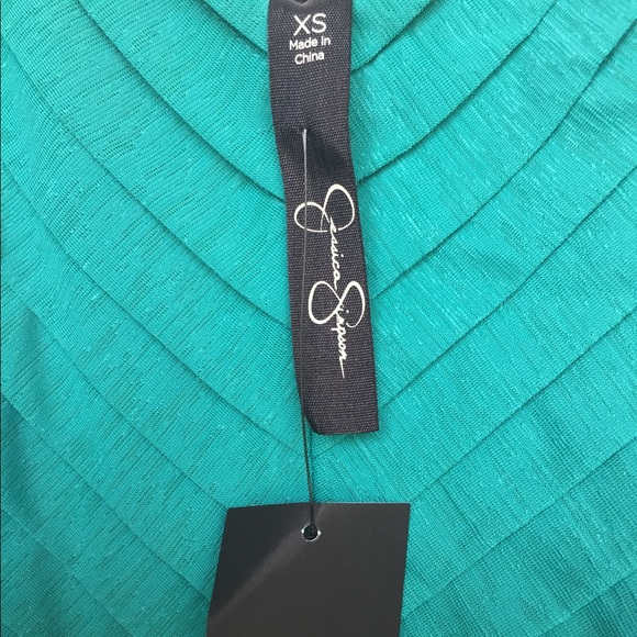 Teal Jessica Simpson spaghetti strap peplum top - Picture 5 of 5